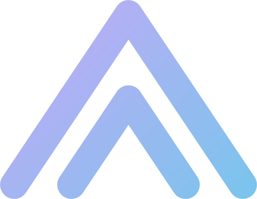 The starch mark: two open strokes forming a mountain